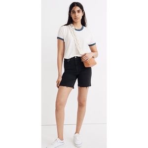 Madewell High-Rise Mid-Length Shorts in Lunar